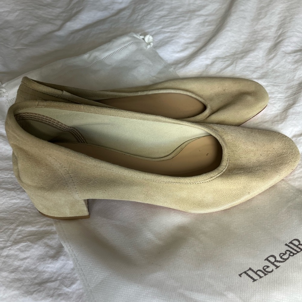 Maryam Nassir Zadeh Roberta Cream Suede Heels